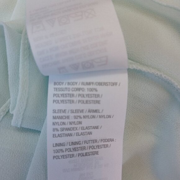 Haute Hippie Tribe Top Woven Chiffon Lace Sleeves Tie Neckline Womens XS - Picture 14 of 16